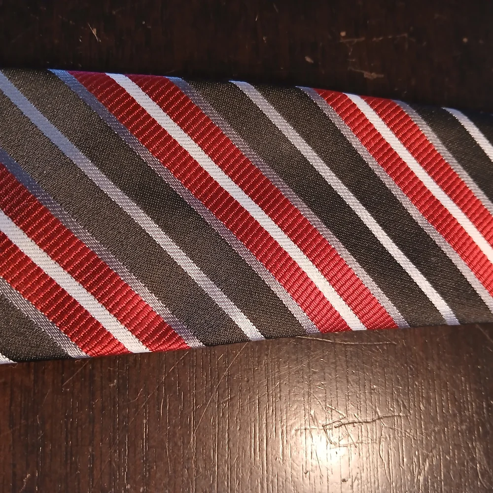 Classic Striped Red and Black Kids Tie
